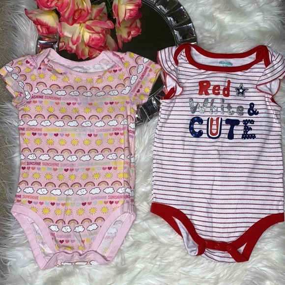 Baby Girl Bundle 15 Pieces Onesies, shirts, pants, short, dress 12-18M - Picture 6 of 9